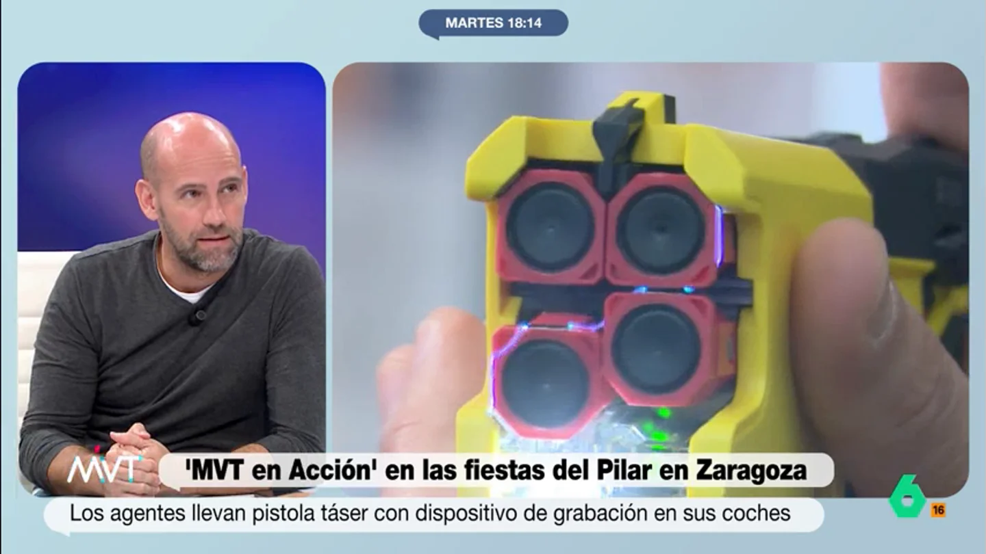 Gonzalo Miró opina sobre las pistolas táser para la Policía Nacional: "Va a ser un problema para ellos mismos" "La clave va a ser si la van a poder utilizar", comenta Gonzalo Miró en este vídeo sobre las 3.500 pistolas táser, junto con cámaras para grabar, que se van a repartir entre los coches de la Policía Nacional.