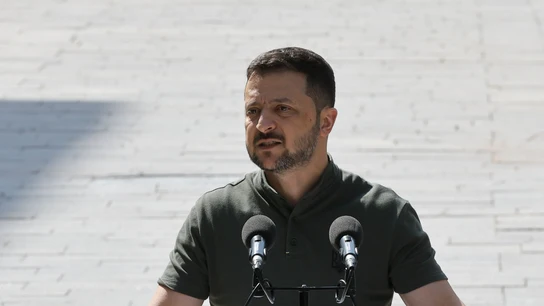 Imagen de archivo del presidente ucraniano, Volodímir Zelenski. Imagen de archivo del presidente ucraniano, Volodímir Zelenski.