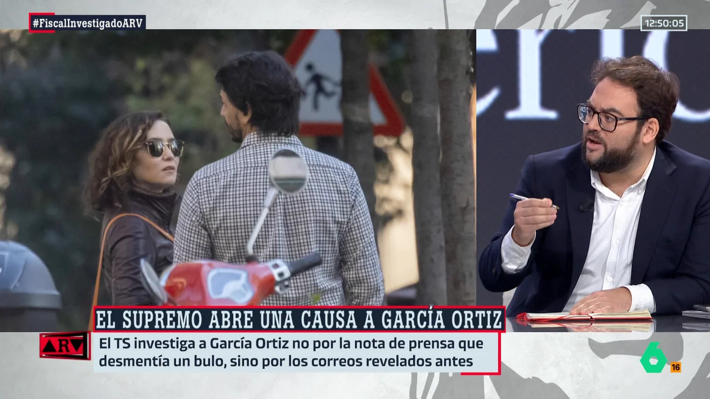 ARV- Monrosi, tras la imputación al fiscal general: "Empiezo a pensar que Ayuso y su jefe de gabinete son las personas más listas" ARV- Monrosi, tras la imputación al fiscal general: "Empiezo a pensar que Ayuso y su jefe de gabinete son las personas más listas"