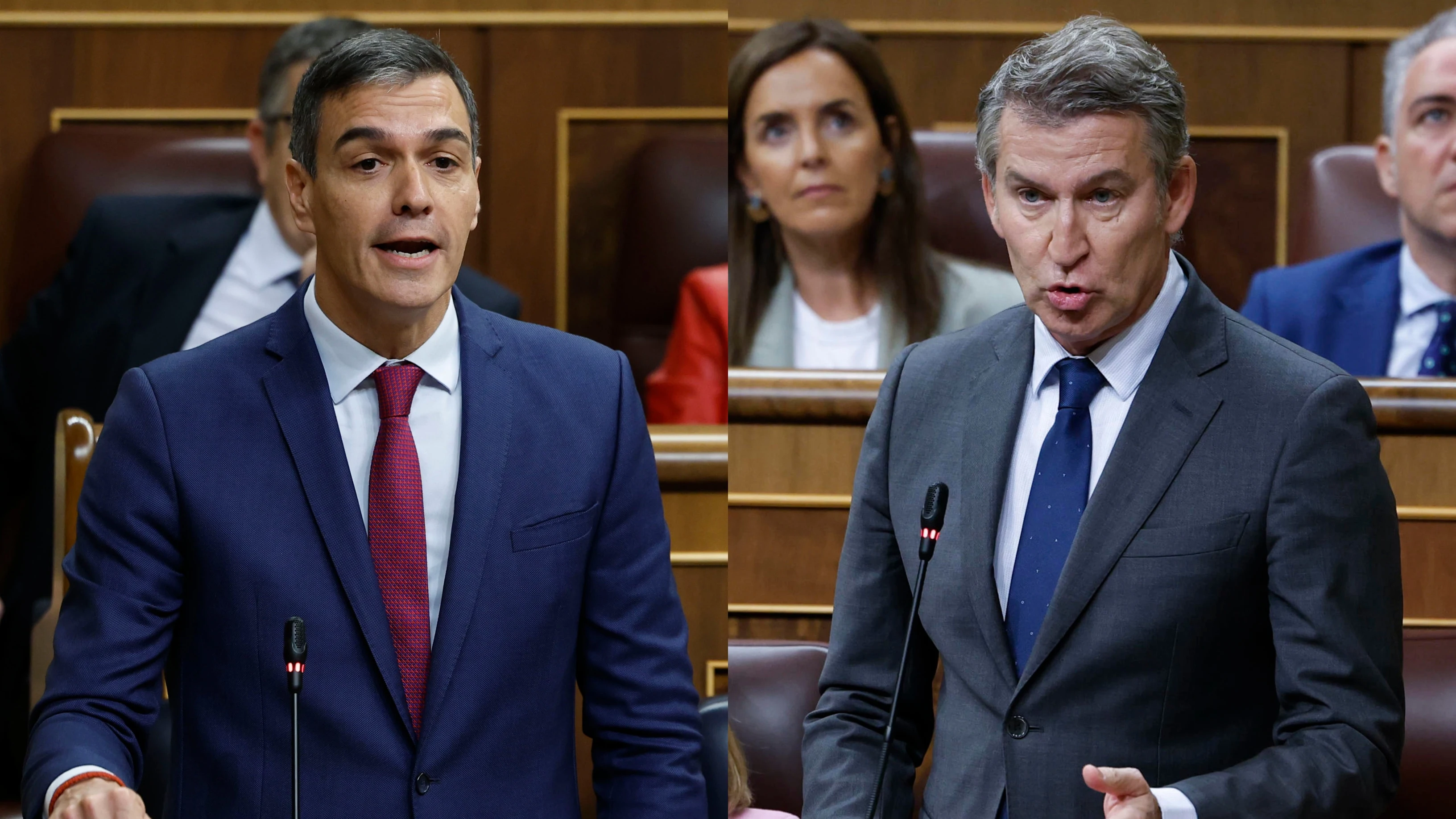 Cara a cara de Sánchez y Feijóo en la sesión de control