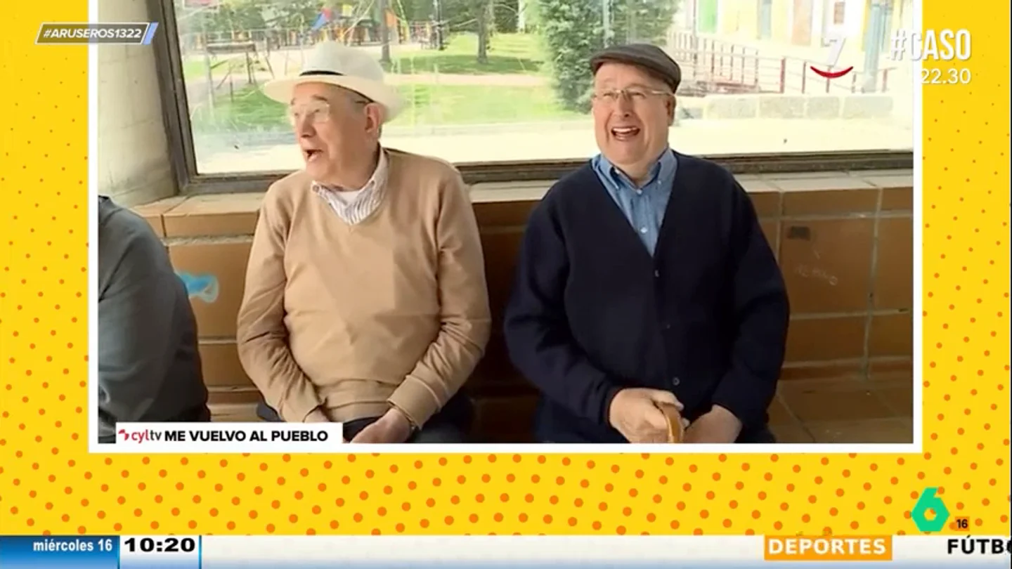 Divertido cruce de 'dardos' entre dos ancianos en el programa 'Me vuelvo al pueblo': "Ya no estamos para queridas" Divertido cruce de 'dardos' entre dos ancianos en el programa 'Me vuelvo al pueblo': "Ya no estamos para queridas"