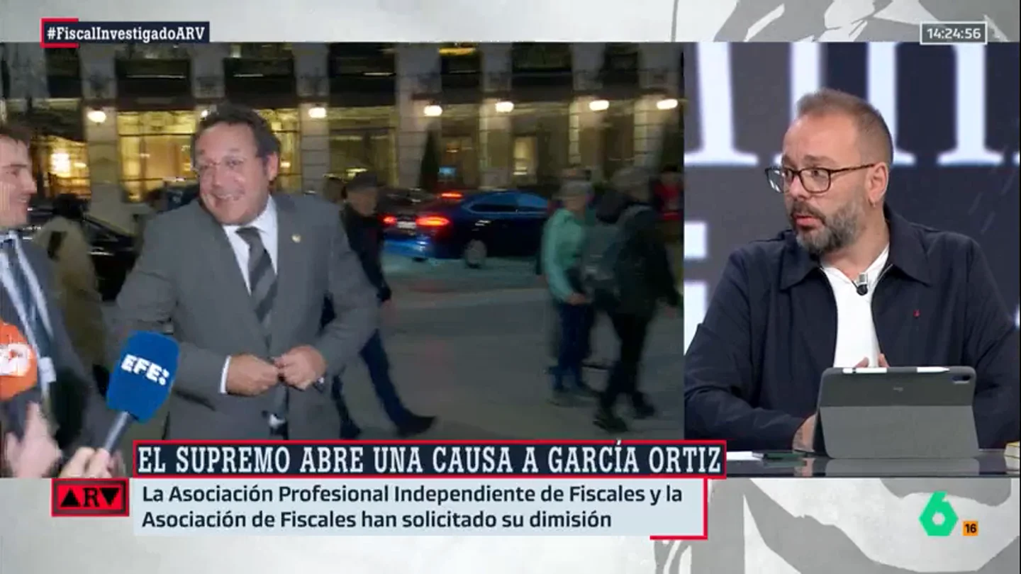 ARV-Maestre defiende que García Ortiz "no debería" dimitir: "Leyendo el auto del TS, no hay ningún hecho que apunte al fiscal general" ARV-Maestre defiende que García Ortiz "no debería" dimitir: "Leyendo el auto del TS, no hay ningún hecho que apunte al fiscal general"