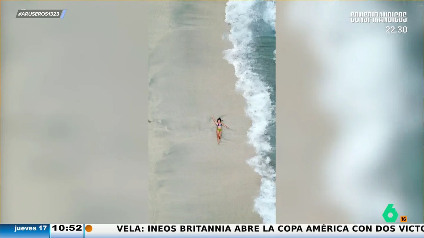 Una mujer es arrollada por una ola en una sesión de fotos en la playa: "Acaba rebozada en la arena" Una mujer es arrollada por una ola en una sesión de fotos en la playa: "Acaba rebozada en la arena"