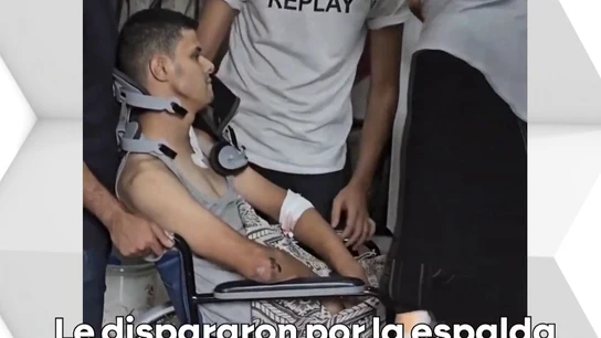 Periodista palestino tiroteado por Israel Periodista palestino tiroteado por Israel