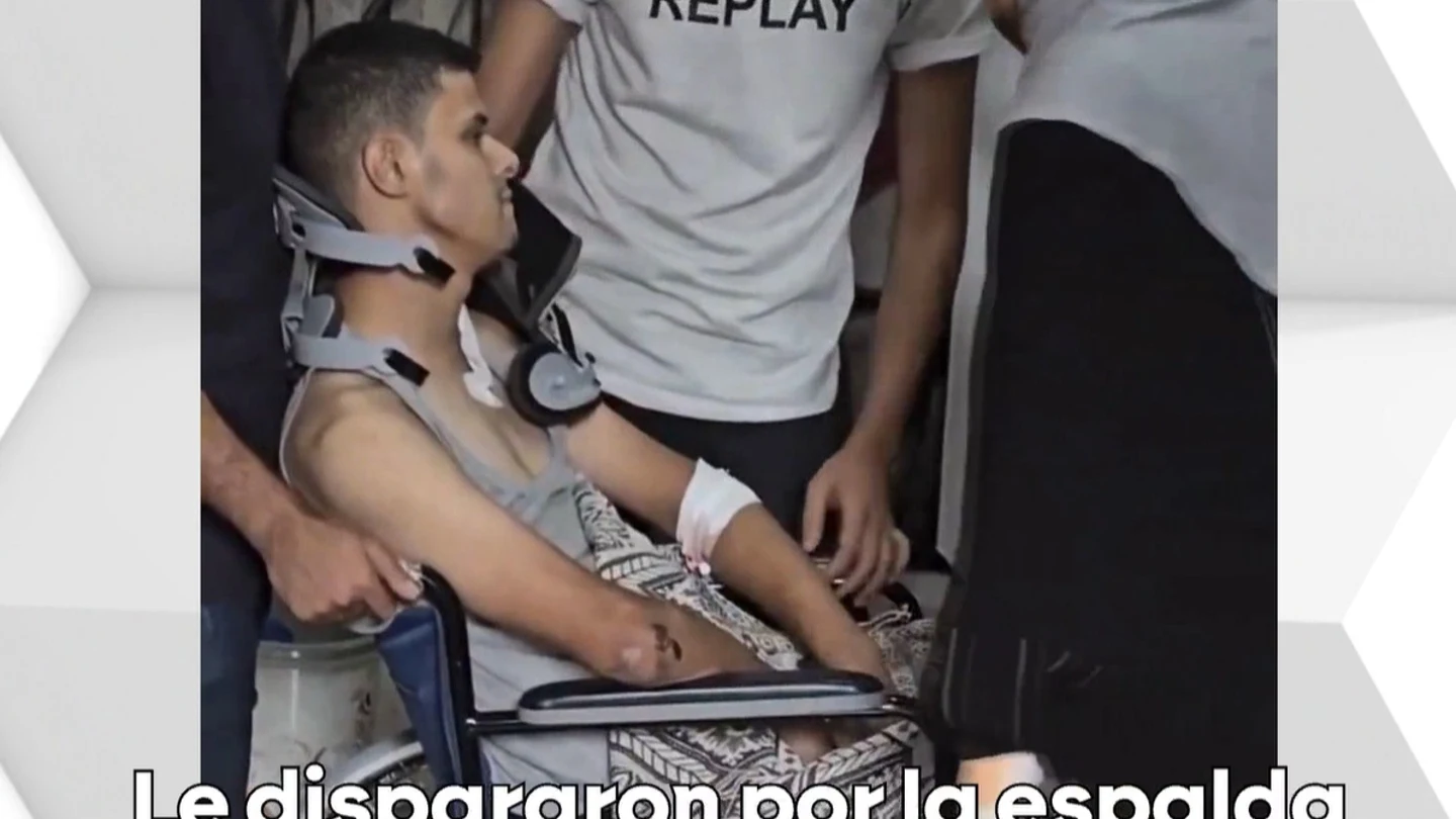 Periodista palestino tiroteado por Israel Periodista palestino tiroteado por Israel