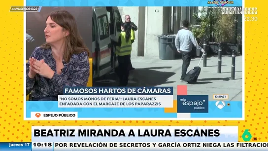 Cruce de 'dardos' entre Beatriz Miranda y Laura Escanes después de que la periodista le llame "llorona" en televisión Cruce de 'dardos' entre Beatriz Miranda y Laura Escanes después de que la periodista le llame "llorona" en televisión