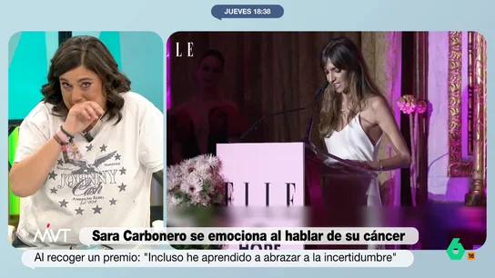 Loreto Ochando rompe a llorar ante el discurso de Sara Carbonero sobre el cáncer Sara Carbonero hablaba públicamente sobre cómo ha vivido el cáncer de ovario que le fue detectado en 2019, un emocionante discurso que toca especialmente a Loreto Ochando: "En mi familia se muere todo el mundo de cáncer".
