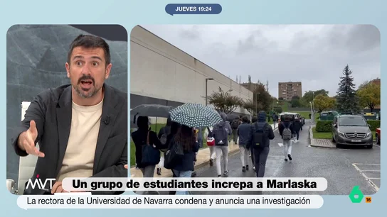Ramón Espinar, sobre los gritos de "maricón" y "que te vote Txapote" a Marlaska: "Son los muchachos de Ayuso" Ramón Espinar reflexiona en este vídeo sobre los graves insultos a Marlaska en la Universidad de Navarra y recuerda que "'Que te vote Txapote' es un lema que Ayuso puso en circulación y ha sido la tónica de acosadores de extrema derecha".