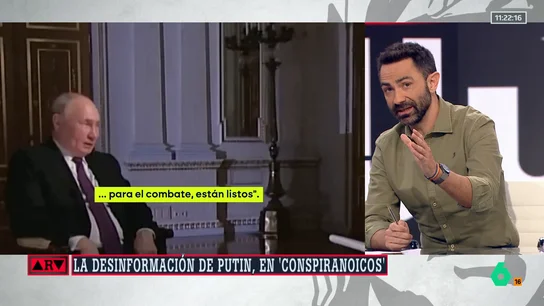 Jokin Castellón desvela en Conspiranoicos quiénes son los altavoces de Putin en España: "Vamos a poner nombres y apellidos" Jokin Castellón desvela en Conspiranoicos quiénes son los altavoces de Putin en España: "Vamos a poner nombres y apellidos"