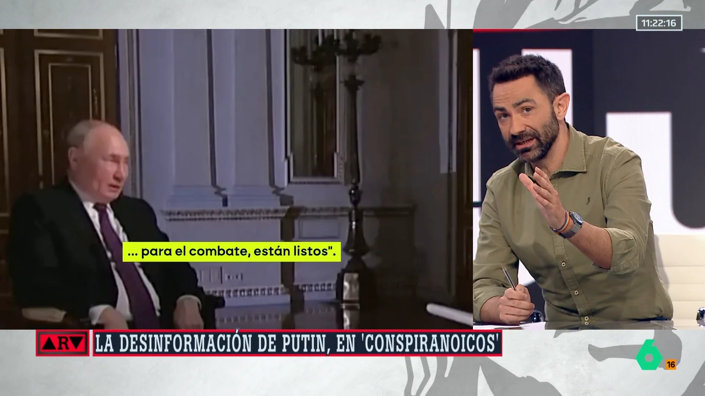 Jokin Castellón desvela en Conspiranoicos quiénes son los altavoces de Putin en España: "Vamos a poner nombres y apellidos" Jokin Castellón desvela en Conspiranoicos quiénes son los altavoces de Putin en España: "Vamos a poner nombres y apellidos"