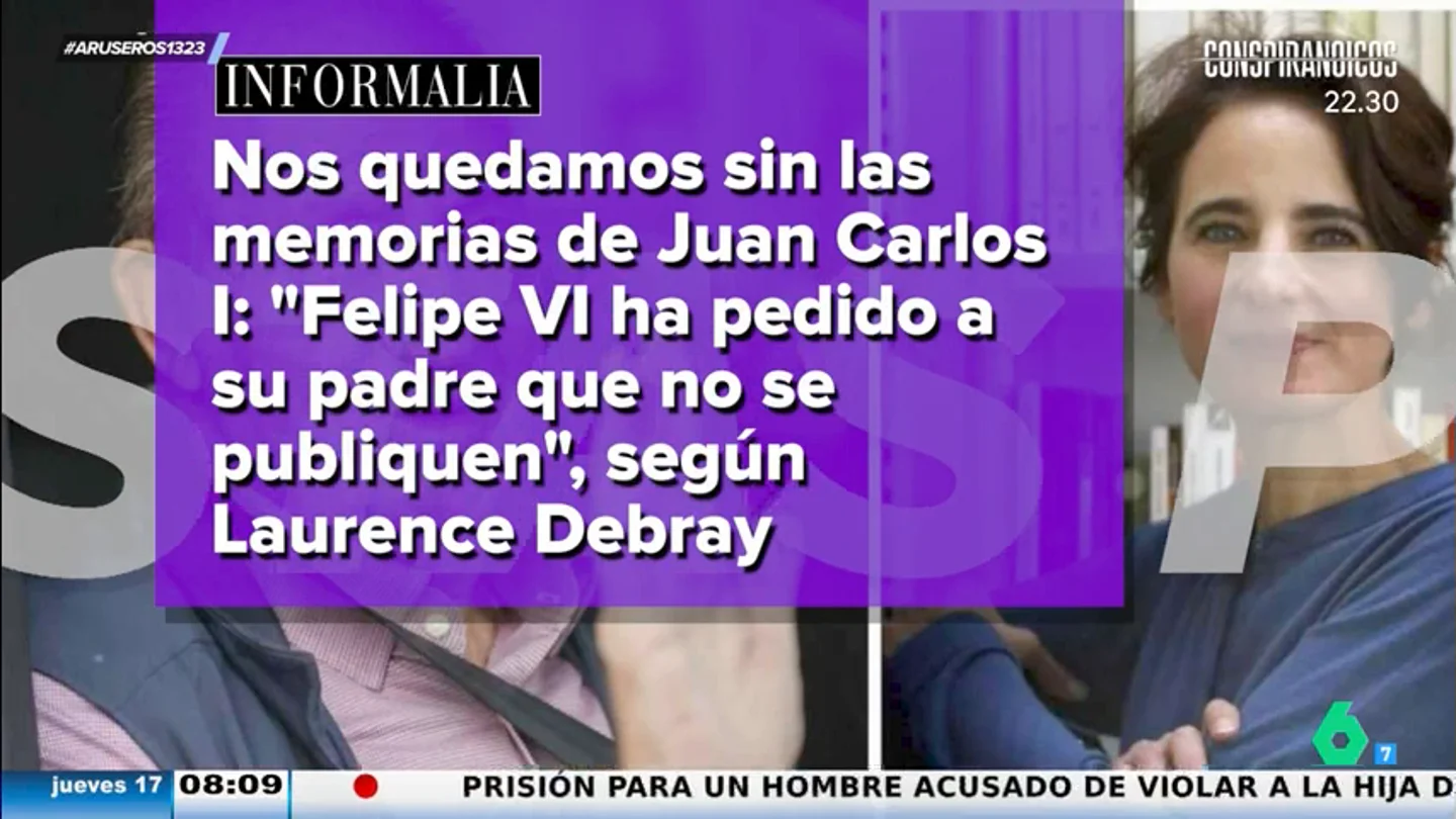 La biógrafa del rey Juan Carlos, sobre sus memorias: "Felipe VI ha pedido a su padre que no se publiquen" La biógrafa del rey Juan Carlos, sobre sus memorias: "Felipe VI ha pedido a su padre que no se publiquen"