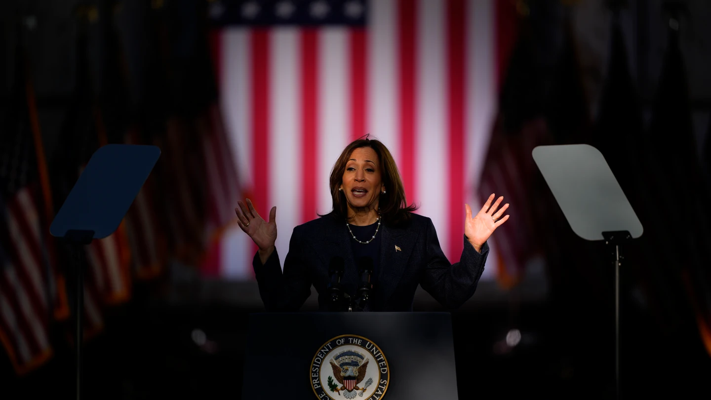 Kamala Harris, durante un acto de campaña Kamala Harris, durante un acto de campaña