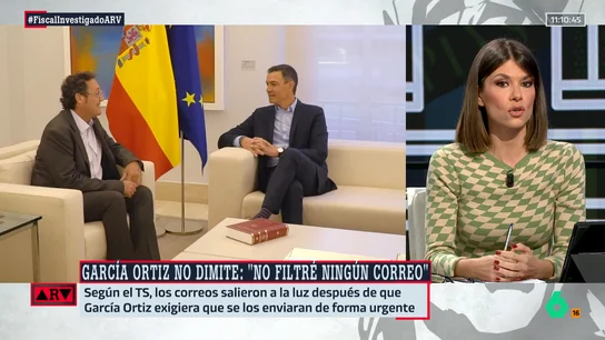 ARV-Ainhoa Martínez, sobre García Ortiz: "Debe apartarse para preservar la imagen de las instituciones" ARV-Ainhoa Martínez, sobre García Ortiz: "Debe apartarse para preservar la imagen de las instituciones"