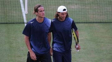 Feliciano López y Rafa Nadal