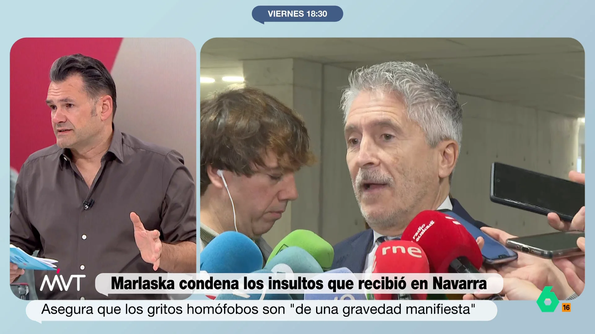 Iñaki López pide que identifiquen a quienes profirieron insultos homófobos a Marlaska y que las multas "las pague papuchi"