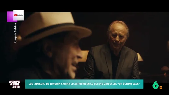 Joaquín Sabina estrena single con un videoclip en el que se ha rodeado de amigos: "¿Qué pasaría después de grabarlo?" El artista ha lanzando 'El último vals' que va acompañado de un videoclip en el que se ha podido ver a muchos amigos del cantante como Ricardo Darín, Andrés Calamaro o Leiva.