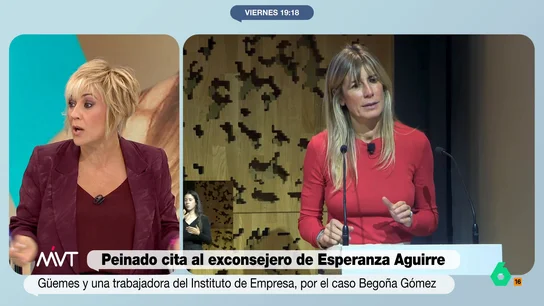 Pardo, sobre el uso político de la justicia: "Recurren a ella para después pegarle un machetazo al juez si no les da la razón" La presentadora de Más Vale Tarde hace esta reflexión después de que el Tribunal Superior de Justicia de Madrid haya rechazado la querella de Sánchez contra el juez Peinado.