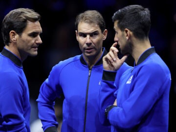Novak Djokovic, Rafa Nadal y Roger Federer