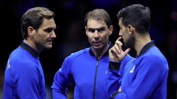 Novak Djokovic, Rafa Nadal y Roger Federer