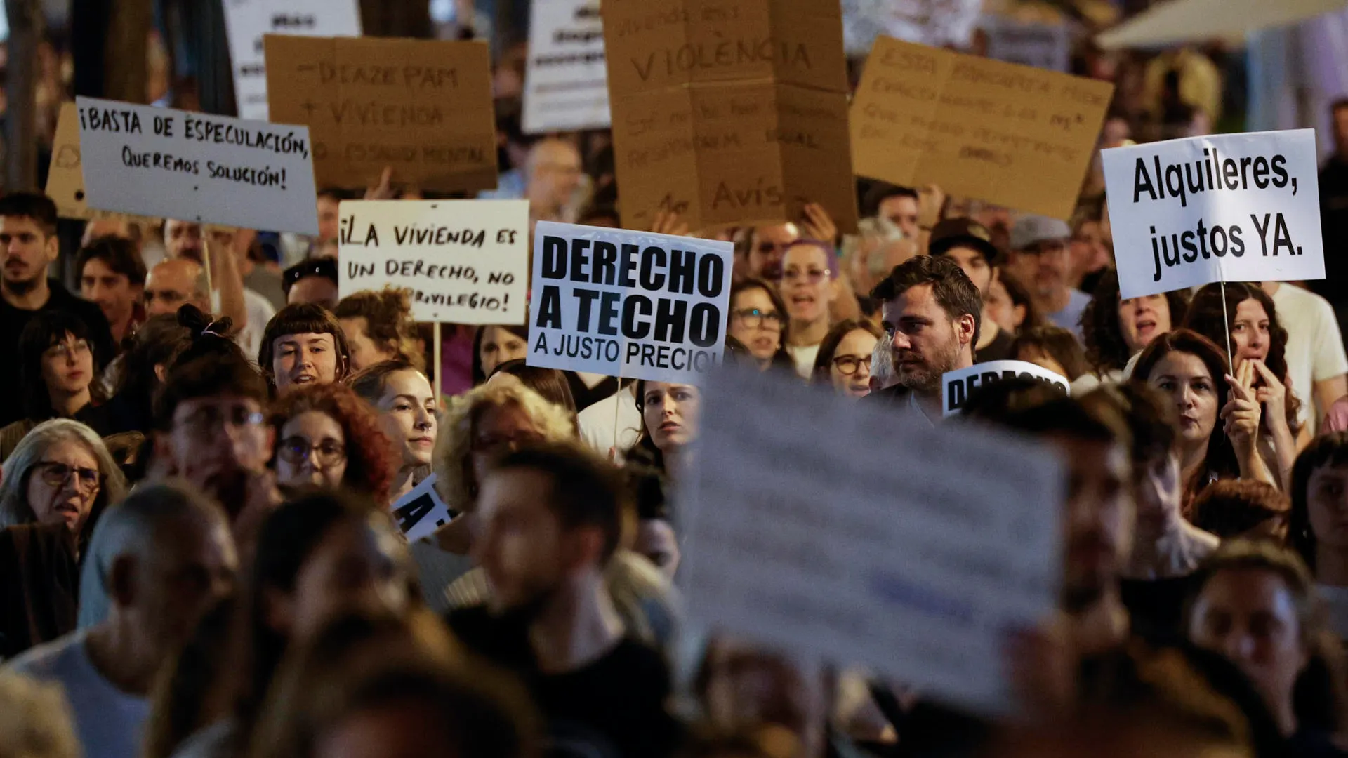 Manifestación en Valencia por el derecho a la vivienda