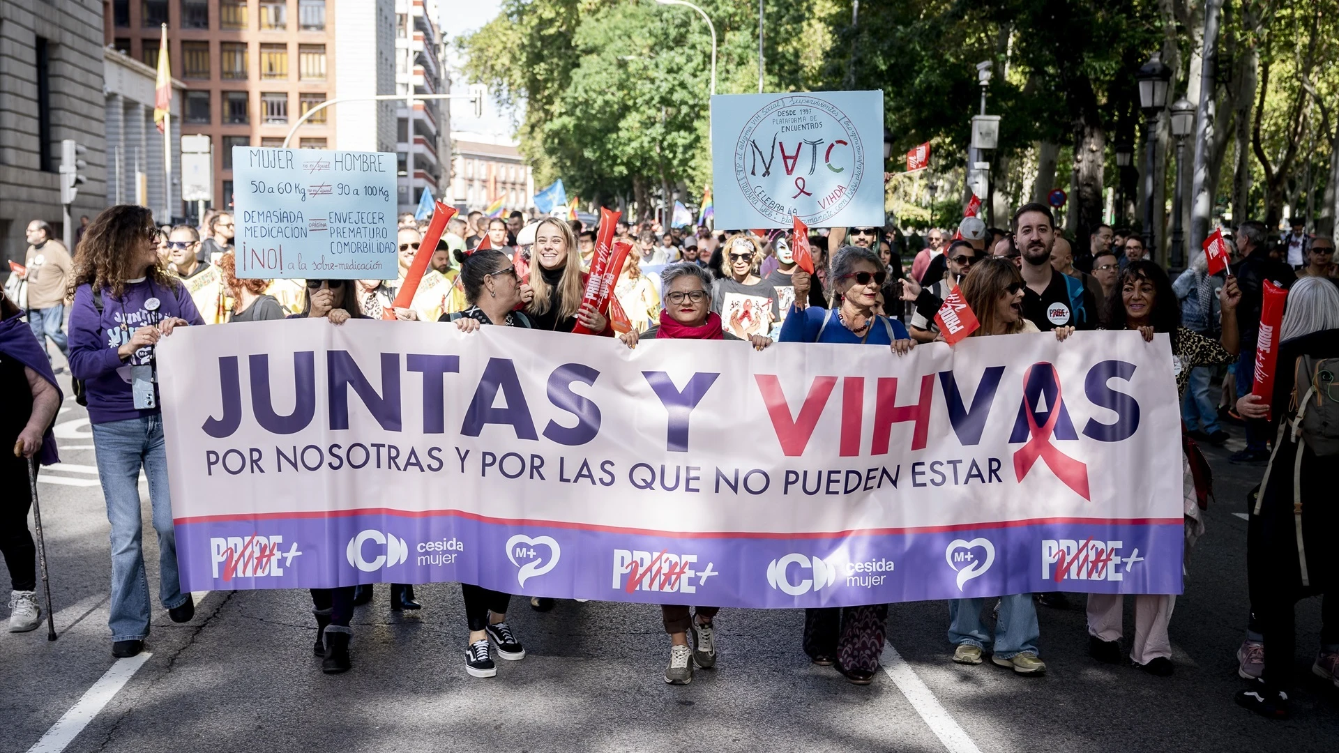 Manifestación contra los estigmas del VIH en Madrid