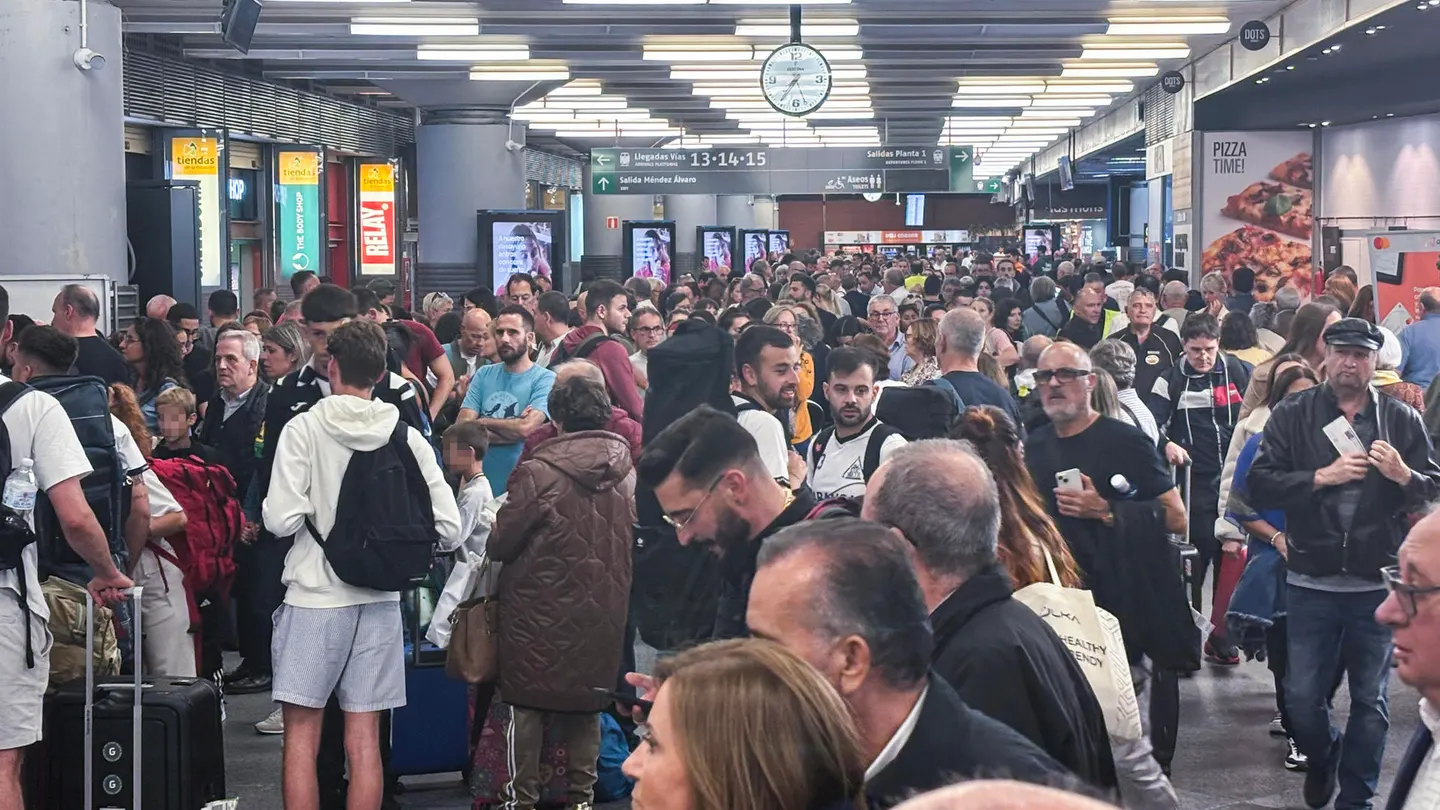 Aglomeración en la estación de Atocha Aglomeración en la estación de Atocha