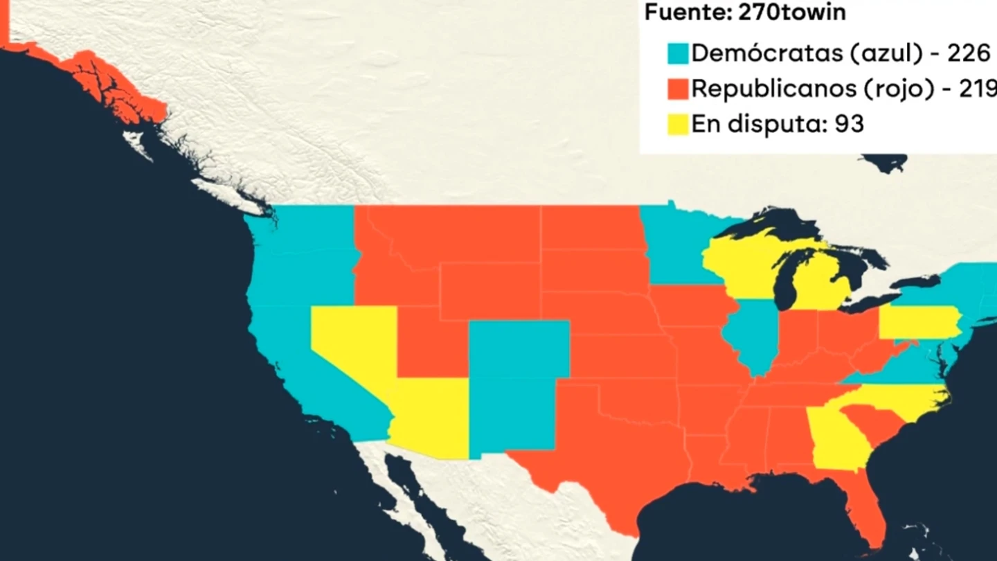 Mapa de las elecciones de EEUU Mapa de las elecciones de EEUU