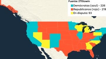 Mapa de las elecciones de EEUU