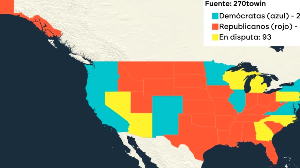 Mapa de las elecciones de EEUU