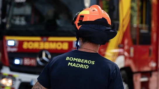 Un bombero, en Madrid Un bombero, en Madrid