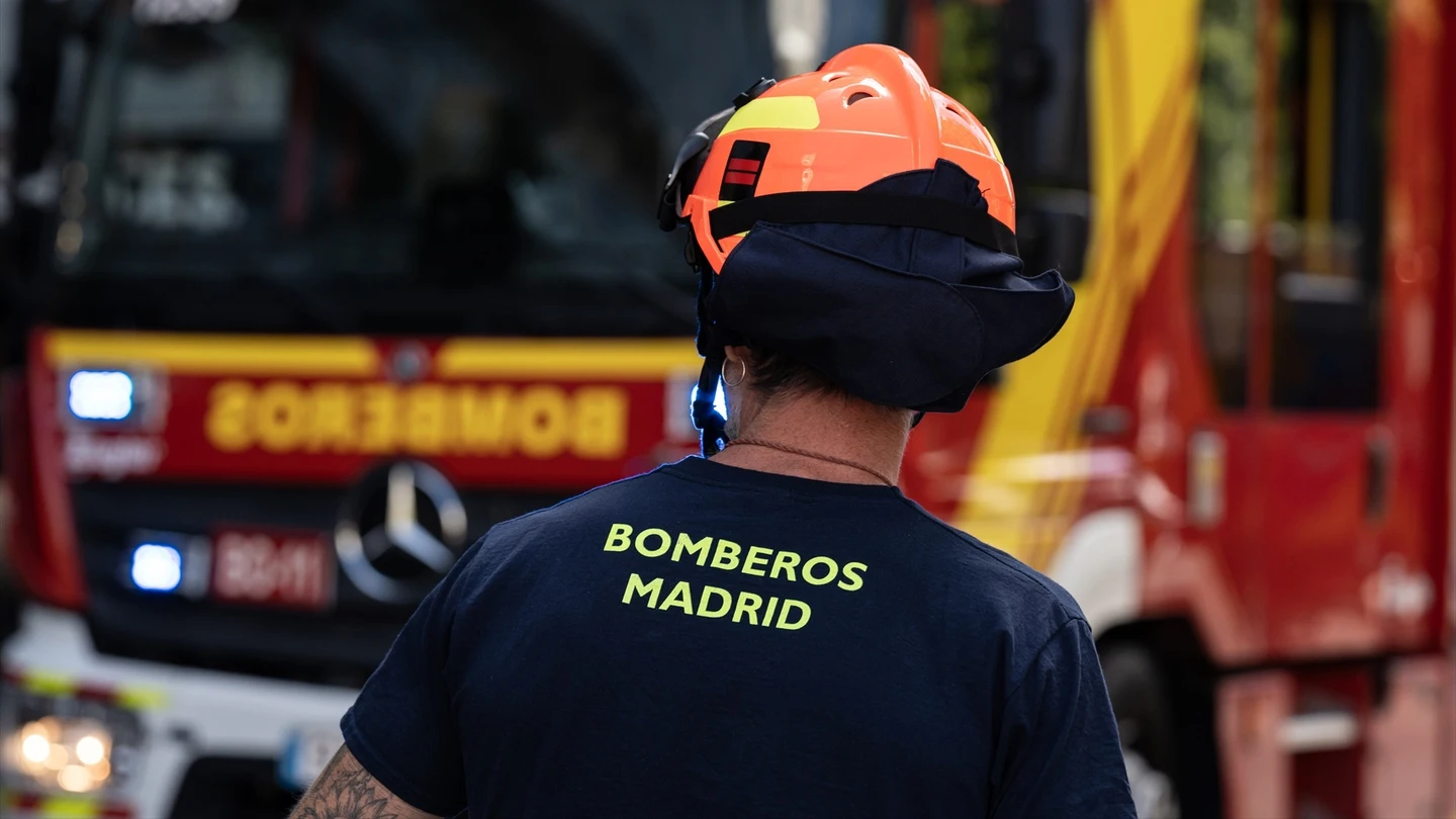 Un bombero, en Madrid Un bombero, en Madrid