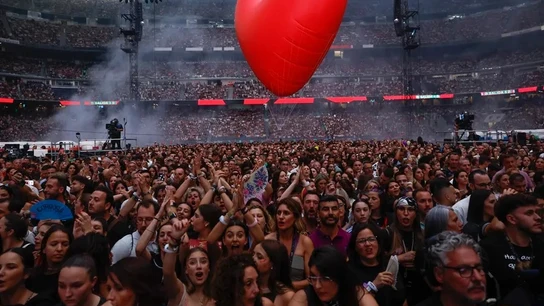 Celebración de un concierto en el estadio Santiago Bernabéu Celebración de un concierto en el estadio Santiago Bernabéu