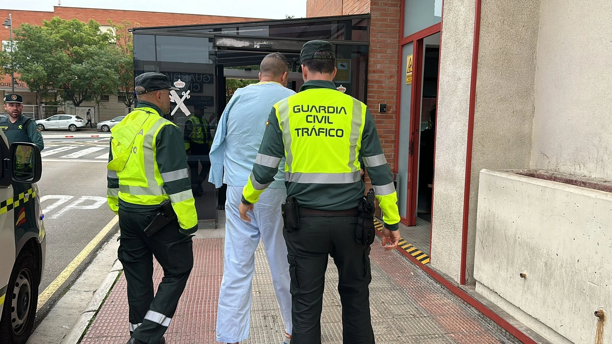 Momento en el que el kamikaze que acabó con la vida de una mujer embarazada en La Rioja es detenido.