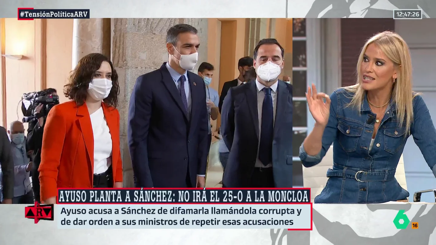 Afra Blanco recuerda a Ayuso cómo llamó a Sánchez "hijo de p***": "Ahora ella se siente agraviada" Afra Blanco recuerda a Ayuso cómo llamó a Sánchez "hijo de p***": "Ahora ella se siente agraviada"