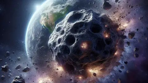 Asteroide impactando contra la Tierra Asteroide impactando contra la Tierra