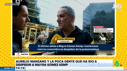 Aurelio Manzano, a los 'amigos' de Mayra G&oacute;mez Kemp: "No los he visto aqu&iacute;"