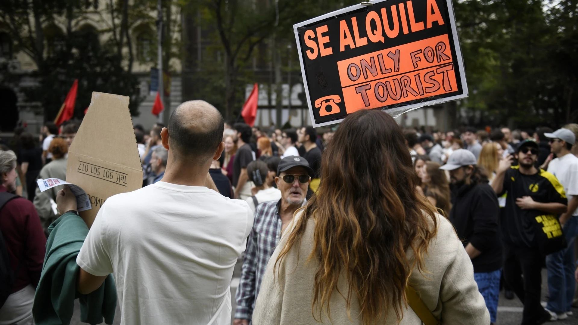 Manifestación en Madrid para reclamar a las distintas administraciones el derecho a una vivienda digna.