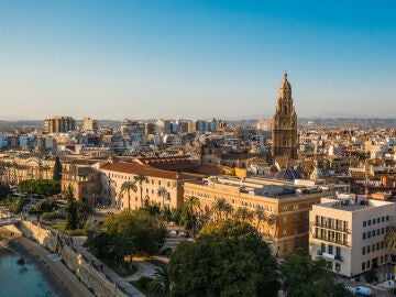 Vista aérea de la ciudad de Murcia