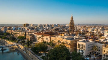 Vista aérea de la ciudad de Murcia