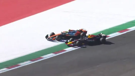 La acción polémica entre Verstappen y Norris en Austin La acción polémica entre Verstappen y Norris en Austin