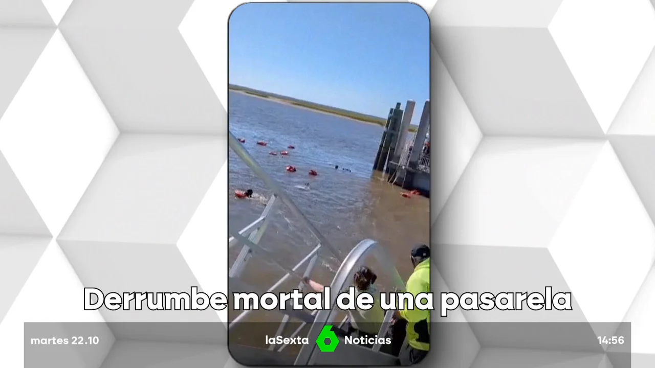 Impactantes imágenes de la tragedia en Georgia: parte de un muelle de ferry se derrumba y deja siete muertos