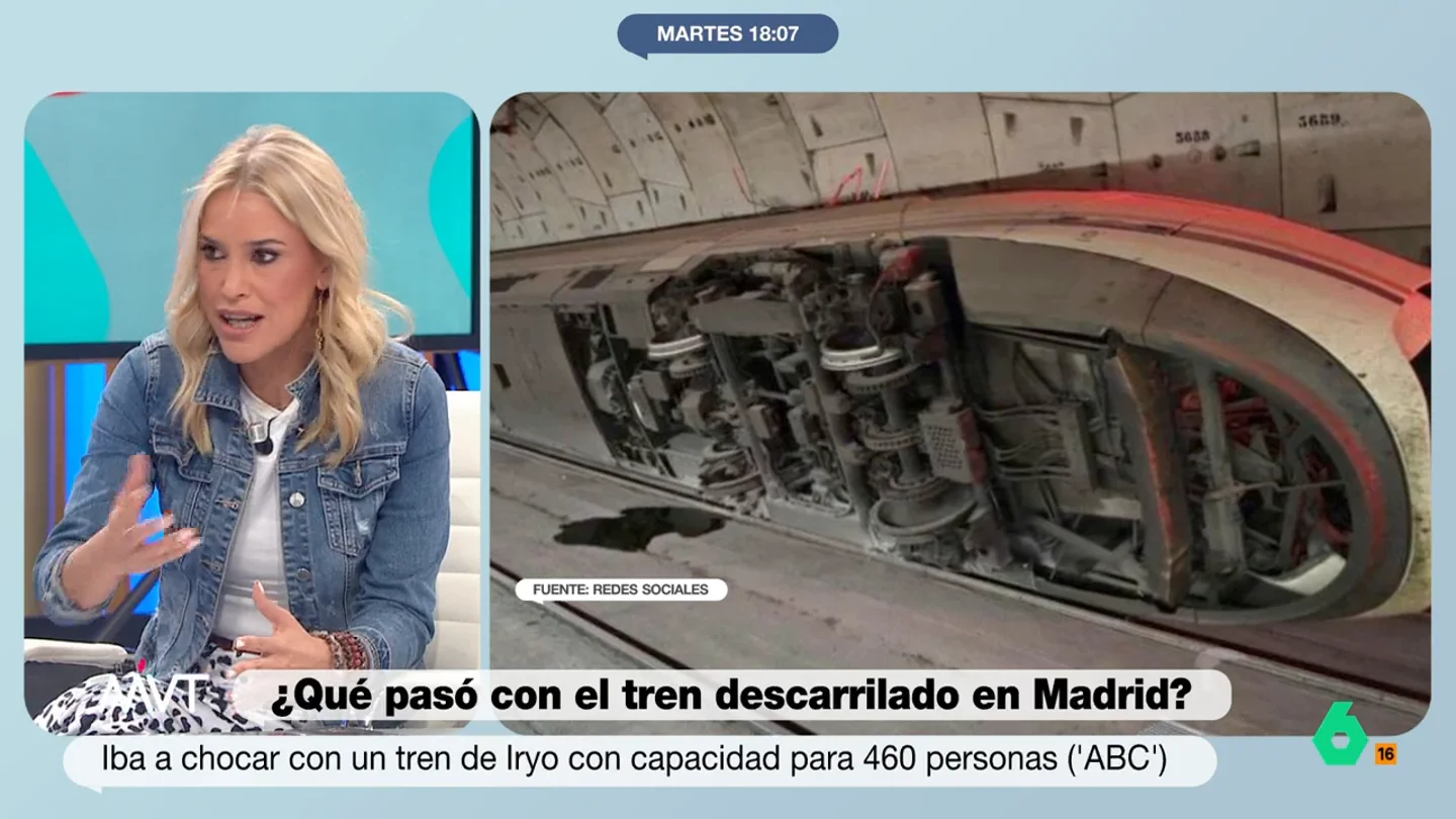 Afra Blanco, contundente sobre el descarrilamiento de un tren en Madrid: "La actuación ha sido la adecuada" La colaboradora expone que el ministro Óscar Puente ha expuesto los datos que ya se conocen debido a que "el resto está en investigación".