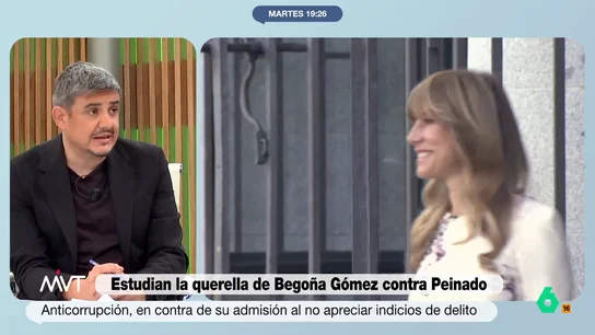 Pérez Medina, sobre la querella de Begoña Gómez contra el juez Peinado: "Lo más probable es que falle en contra" El periodista indica que "la fiscalía anticorrupción pidió que se rechazara porque no ve indicios de delito".