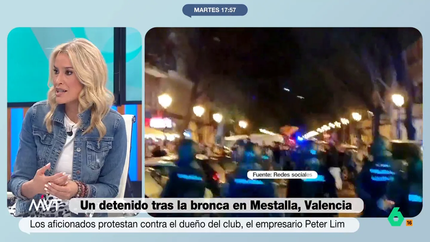 Afra Blanco se pronuncia sobre los disturbios en Mestalla: "Esto no es deporte" Afra Blanco se pronuncia sobre los disturbios en Mestalla: "Esto no es deporte"