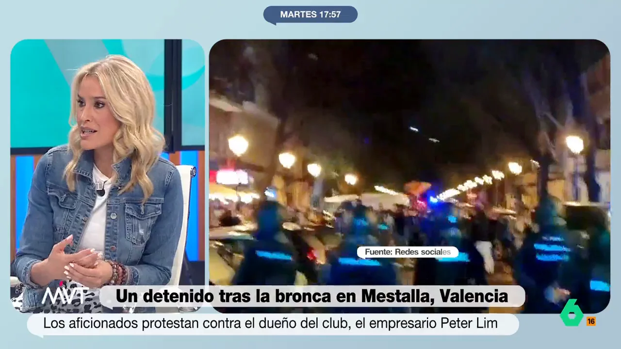 Afra Blanco se pronuncia sobre los disturbios en Mestalla: "Esto no es deporte"
