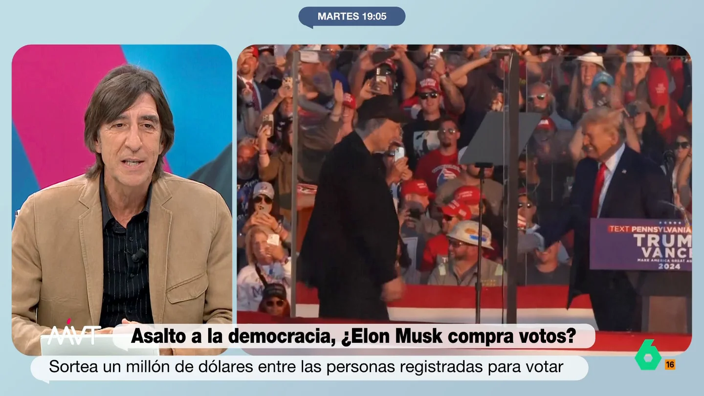 Benjamín Prado, sobre la compra de votos de Elon Musk: "Es un tipo que se piensa que todo se puede comprar" Benjamín Prado, sobre la compra de votos de Elon Musk: "Es un tipo que se piensa que todo se puede comprar"