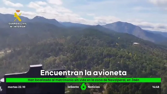 Encuentran la avioneta desaparecida en Jaén con sus dos tripulantes muertos Encuentran la avioneta desaparecida en Jaén con sus dos tripulantes muertos