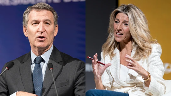 El presidente del PP, Alberto Núñez Feijóo, y la exlíder de Sumar, Yolanda Díaz. El presidente del PP, Alberto Núñez Feijóo, y la exlíder de Sumar, Yolanda Díaz.