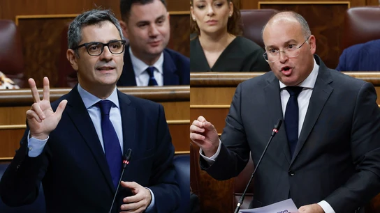 El ministro de Presidencia, Félix Bolaños, y el portavoz del PP, Miguel Tellado, en el Congreso de los Diputados El ministro de Presidencia, Félix Bolaños, y el portavoz del PP, Miguel Tellado, en el Congreso de los Diputados
