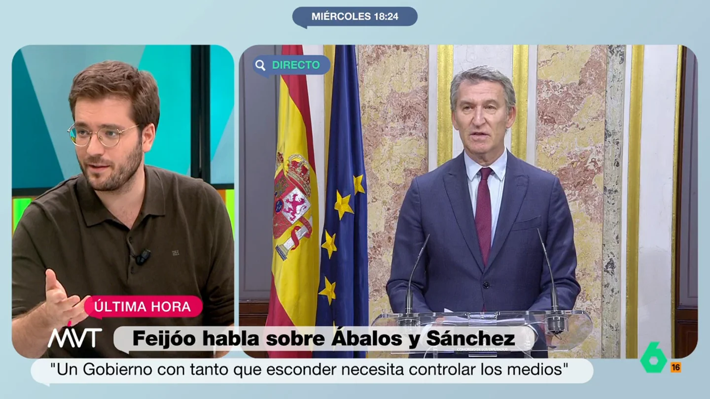 Alan Barroso ve "curioso" que Feijóo hable de televisión pública libre "habiendo hecho lo que hizo con la gallega..." El periodista valora la comparecencia de Alberto Núñez Feijóo en el Congreso de los Diputados en la que ha acusado al PSOE de querer controlar RTVE.